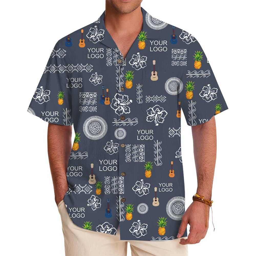 Custom Logo Vintage Aloha Shirt With Live Preview