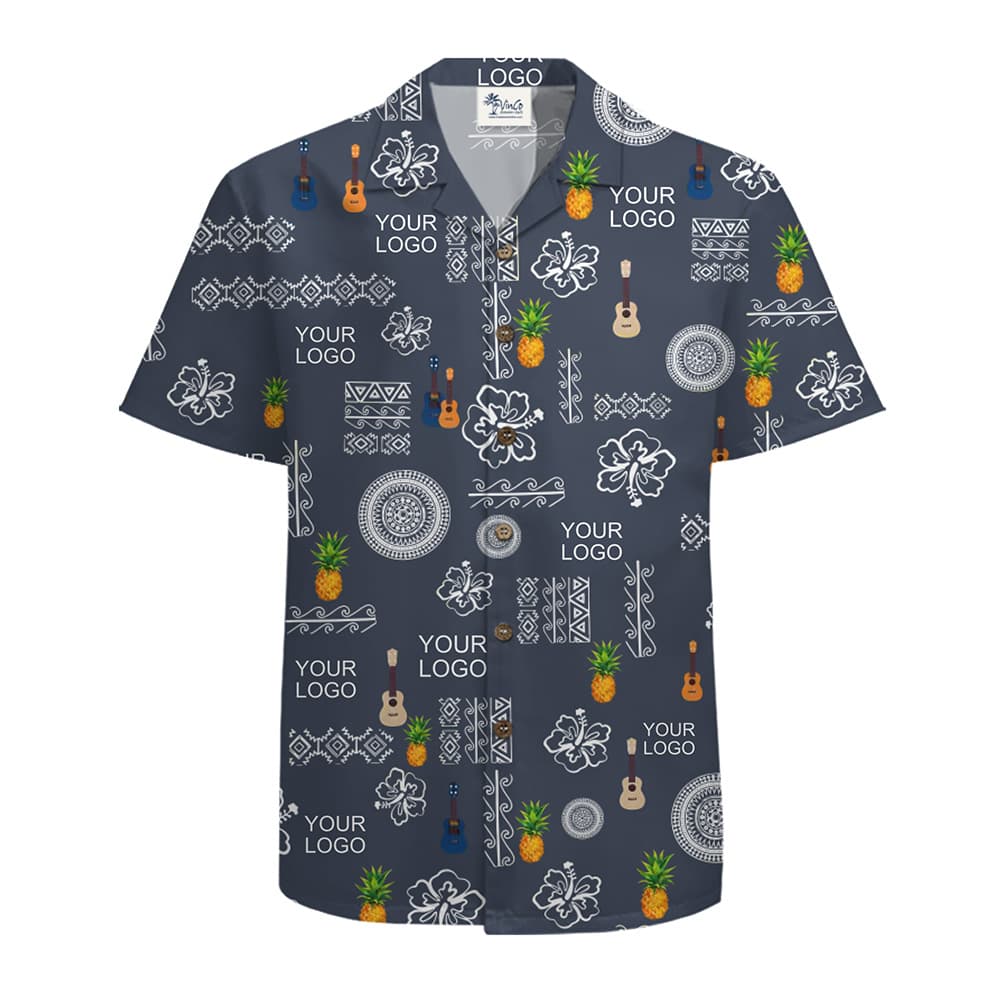 Custom Logo Vintage Aloha Shirt With Live Preview