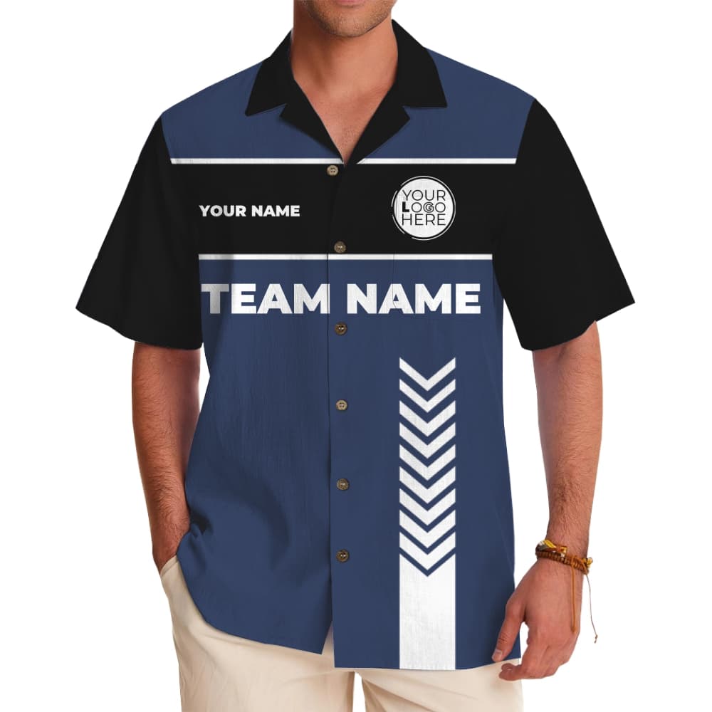 Custom Sport Stripe Hawaiian Shirt