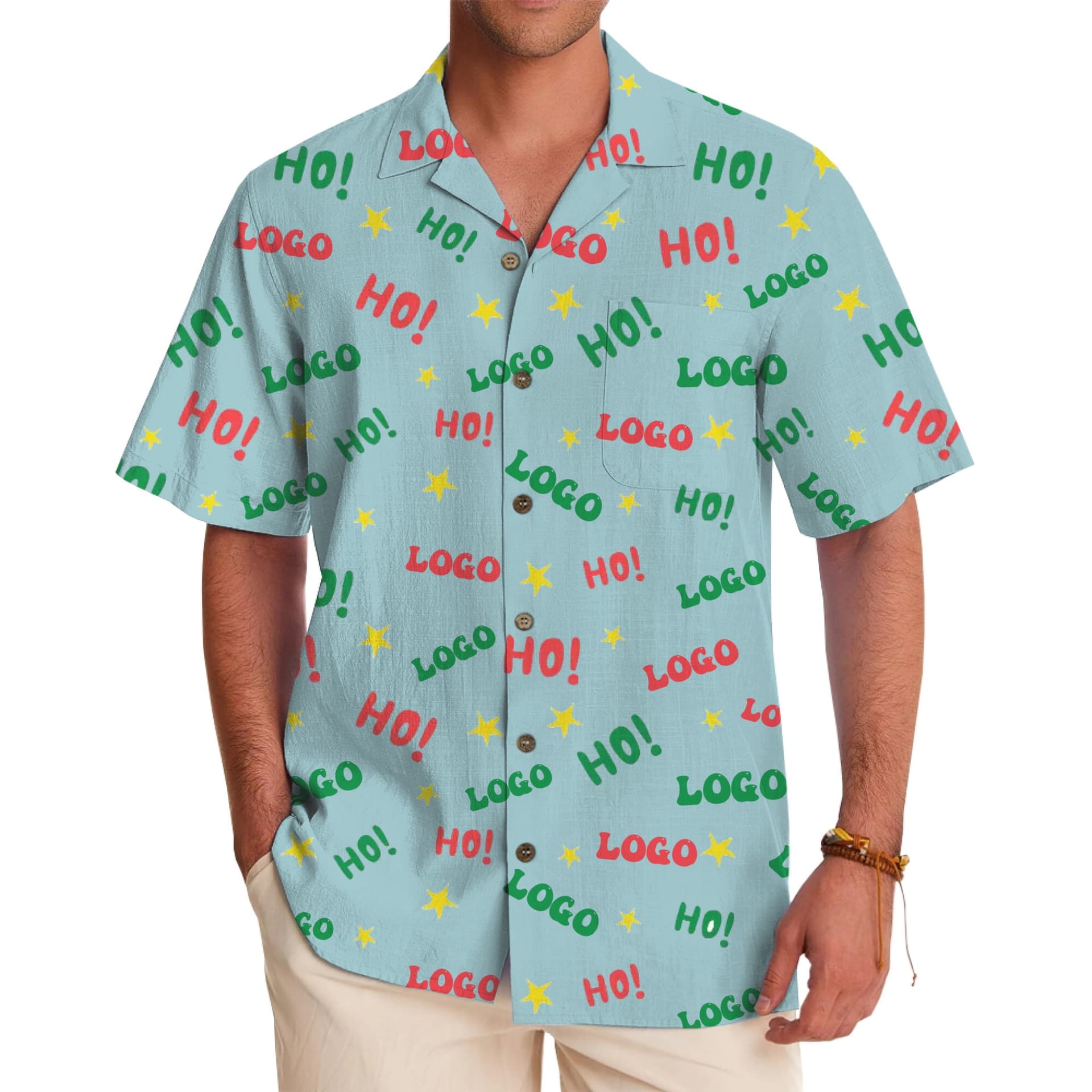 Logo Custom Christmas Vibe Hawaiian Shirt