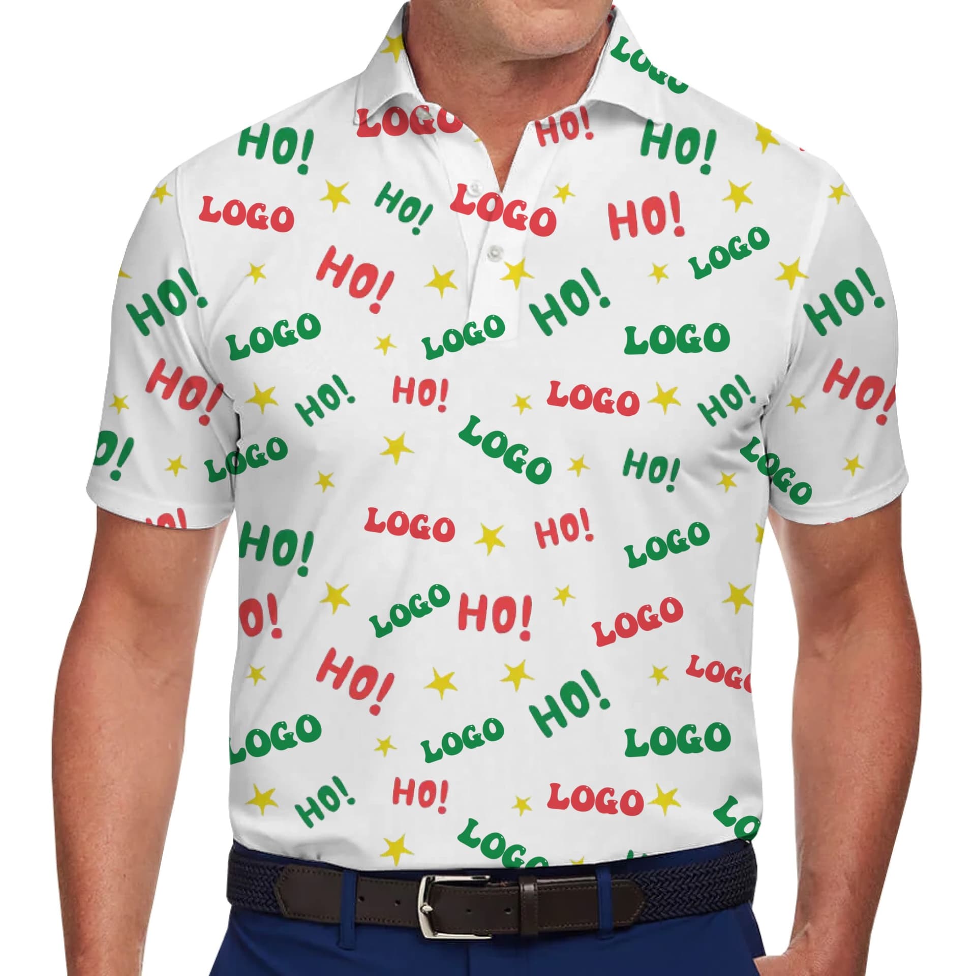 Logo Custom Christmas Vibe Polo Shirt