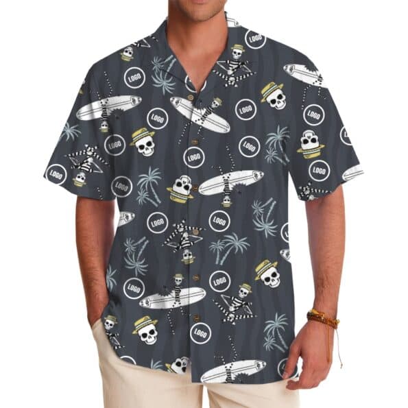 Spooky Aloha Hawaiian Custom Logo Shirt
