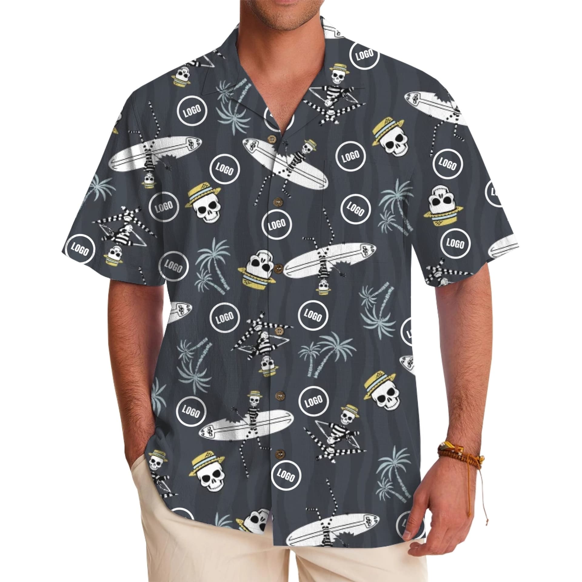 Spooky Aloha Hawaiian Custom Logo Shirt
