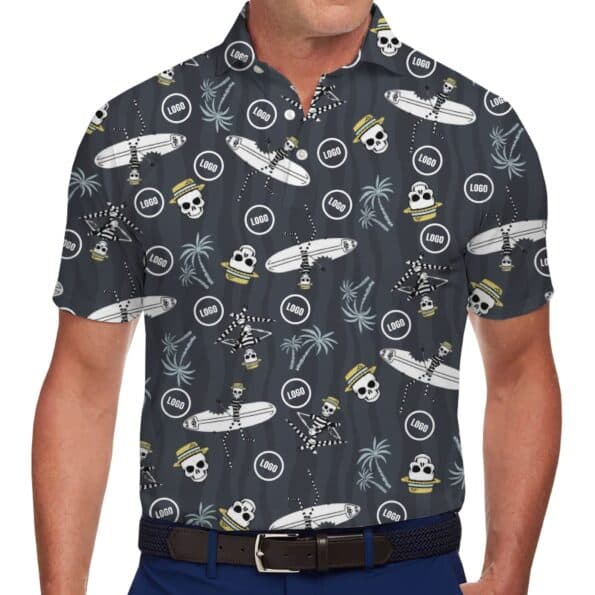 Spooky Halloween Polo Custom Logo Shirt