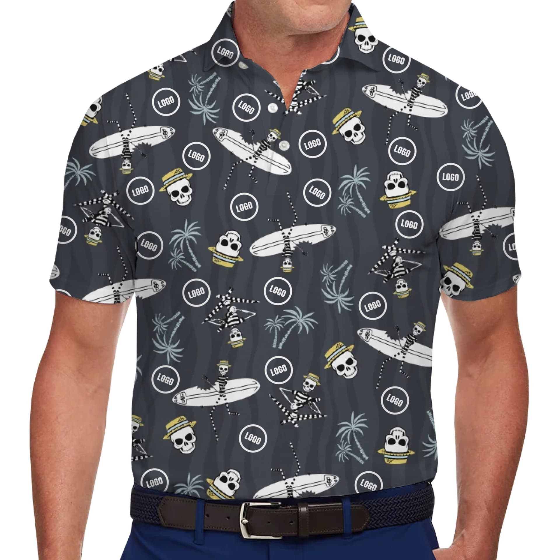 Spooky Halloween Polo Custom Logo Shirt